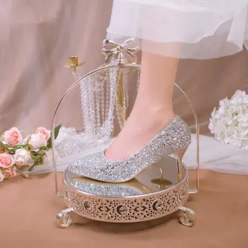 Sparkling rhinestone wedding shoes high-heeled shoes women's party bri –  Bling Brides Bouquet - Online Bridal Store