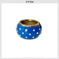 77th Crystals Polkadot Blue Ring