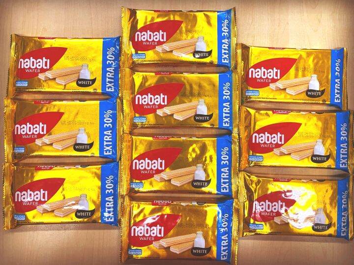 🔥PEMBORONG🔥 NABATI WAFER EXTRA 30% WHITE 52G X 10 PACKS | Lazada