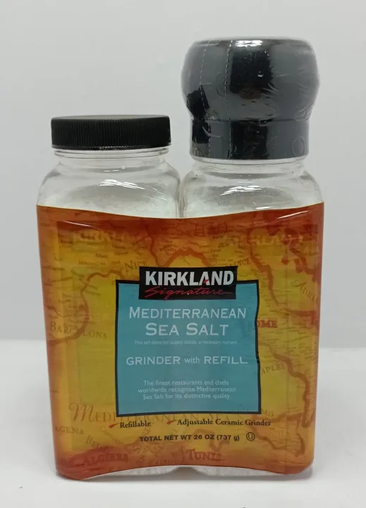 KIRKLAND SIGNITURE Mediterranean Sea Salt with grider and refill 737g