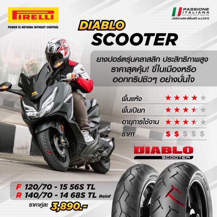 ยาง-pirelli-diablo-scooter-ขนาดเดิมใส่-xmax-forza300-350-adv350-คู่ละ-3-750-ยางหน้าปี-22-หลังปี23