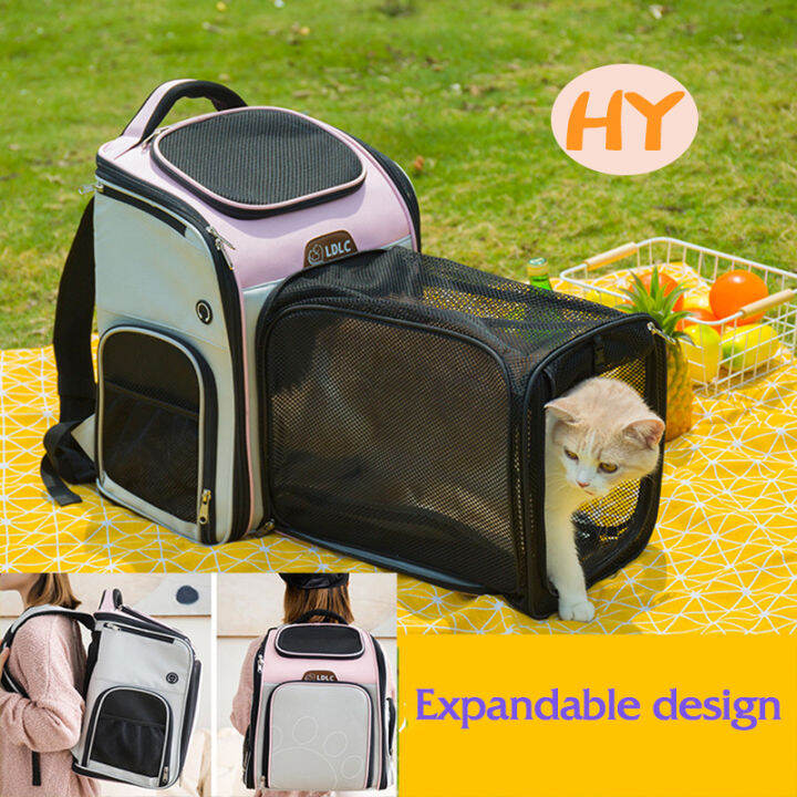 HY 2023 New Cat Bag Outward Expansion Outward Pet Backpack Folding Pet Bag Lazada