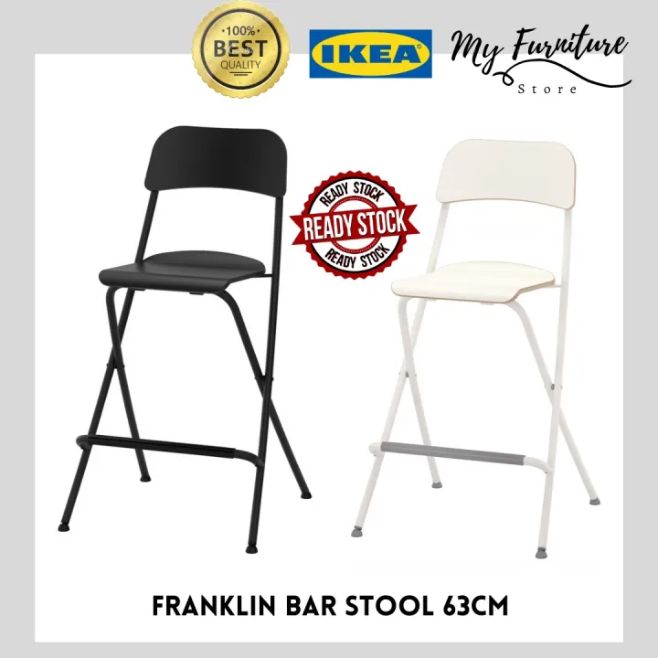 Ikea Franklin Bar Stool With Backrest, Bar Stool With Backrest Foldable