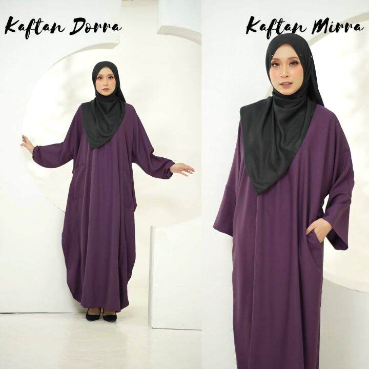 【KOLEKSI BAJU RAYA】KAFTAN JUBAH NUDE DEWASA FREE SIZE / KAIN COMO CREPE ...