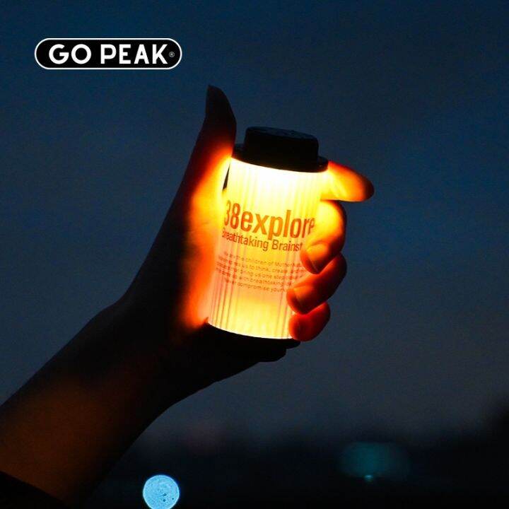 โคมไฟพกพา-พร้อมขาตั้ง-สติ๊กเกอร์เปลี่ยนสีโคมไฟ-ยี่ห้อgopeak