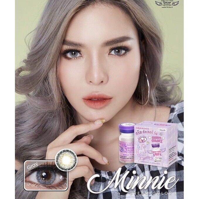 คอนแทคเลนส์#minnie gray#มินนี่ เทา#dreamcolor#ดรีมคัลเลอร์#เลนส์นิ่ม ...