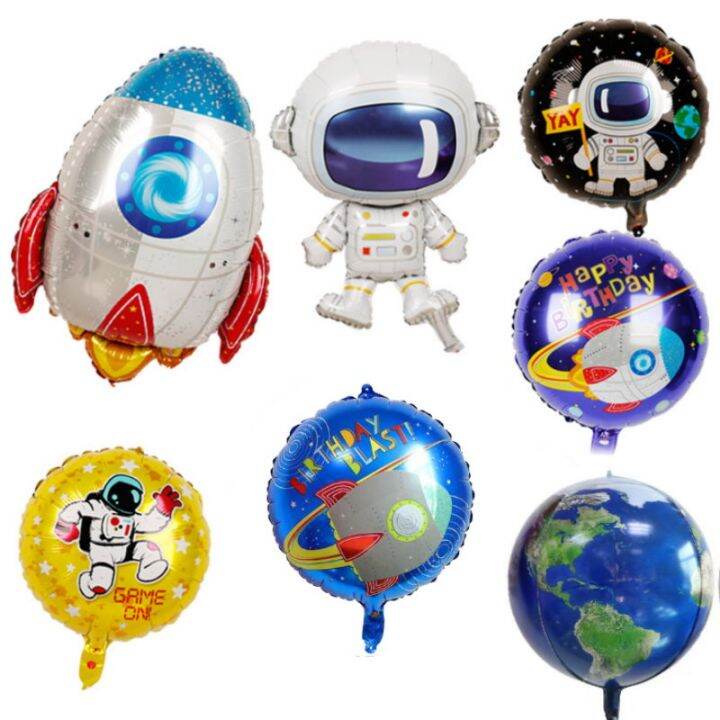 Aluminum Foil Balloon Spaceman Astronaut Rocket Cartoon Starry Sky ...