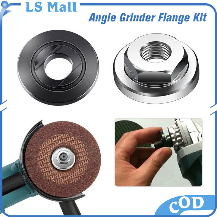 2Pcs M10 Inner Outer Flange Nut Angle Grinder Replacement Lock Nut Kit
