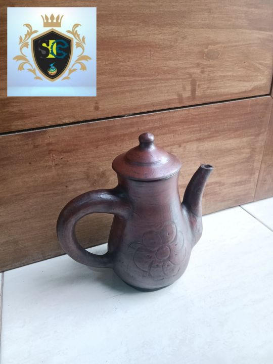 Teko Porong Gerabah Tanah Liat Wadah Tempat Minum Pitcher Jawa Tradisional Natural Tembikar 6781