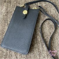 กระเป๋าใส่มือถือ กระเป๋าสะพาย Mini Phone case Leather solute สีดำ 2hands สภาพดี
