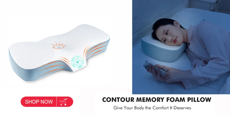 Fuloon Contour Memory Foam Cervical Pillow Ergonomic