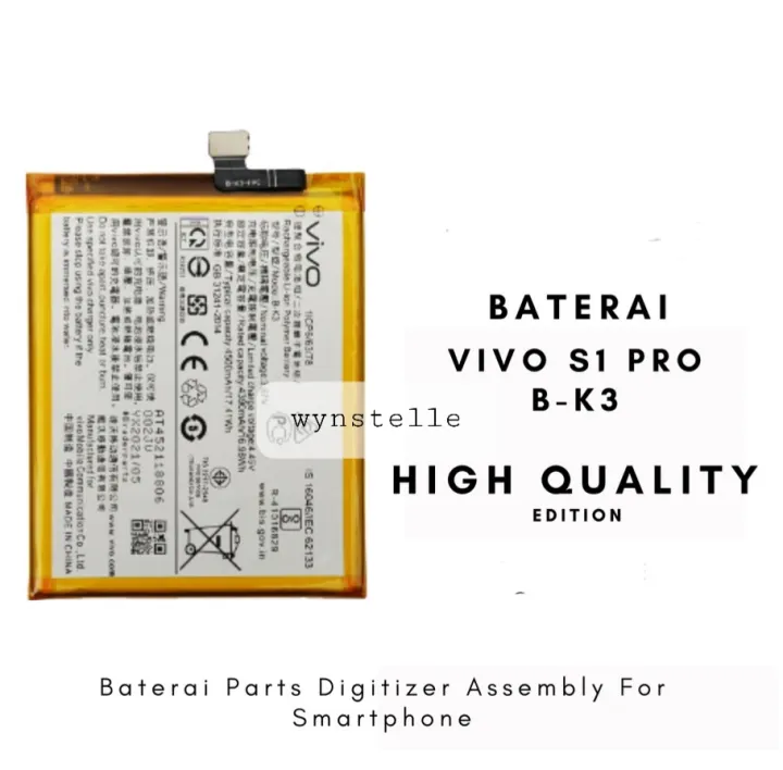 ORIGINAL 100% - Baterai VIVO S1 PRO 1920 BK3 Battery Batre Batu Batrei