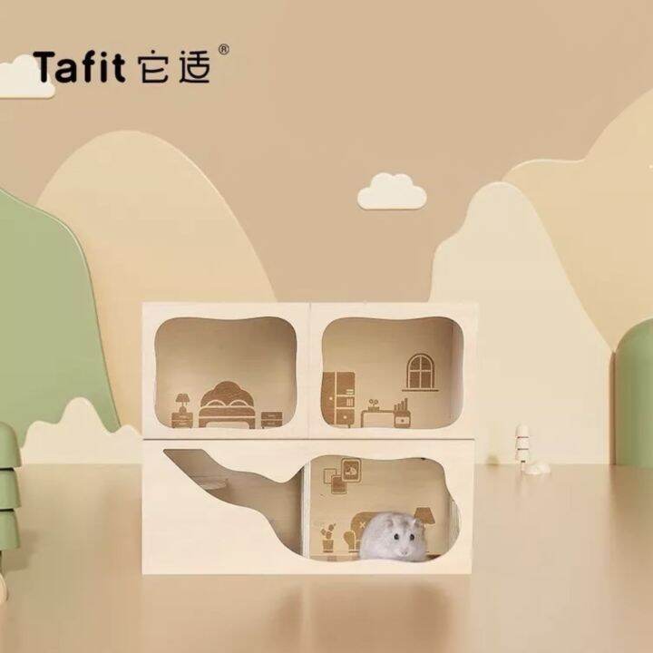 tafit-hamster-บ้านหลบแฮมสเตอร์-บ้านไม้แฮมสเตอร์-สินค้านำเข้าระดับพรีเมียม