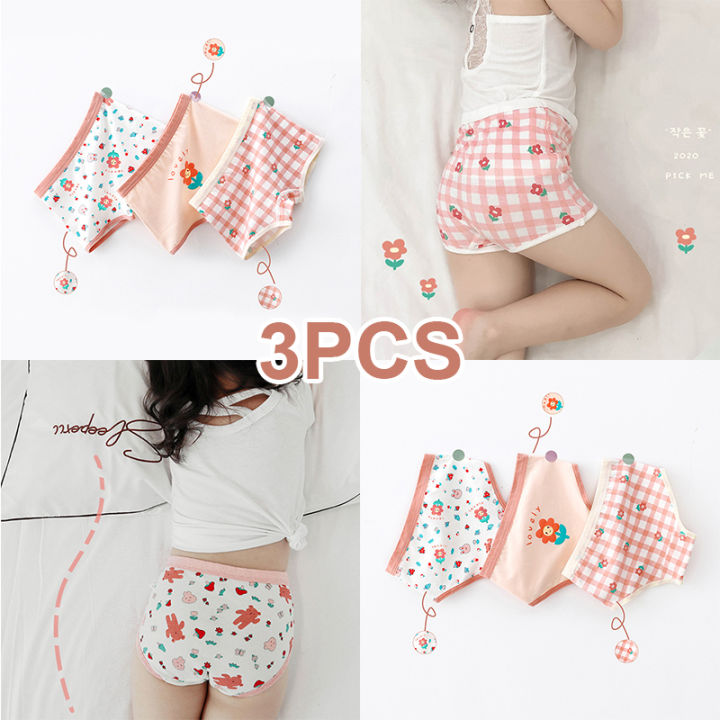 3pcs/Lot Cute underwear for baby Kid Girls Cotton panties Children Cartoon  Briefs for 1 To