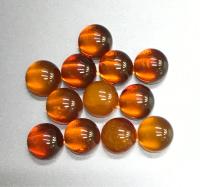 อำพัน 5.8 - 6 มม. 5.96 กะรัต ทรงกลม 12 ชิ้น หินธรรมชาติ 100% Amber 5.8 - 6mm 5.96cts round shape 12 pcs 100% natural gemstone