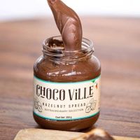 ? Chocoville ? ชอคโกแลต ทาขนมปัง ผสมเฮเซลนัทบด โกโก้ แท้ จากอิตาลี ?? Chocolate Hazelnut spread ? รุ่นเพิ่มฟรี 50 กรัม