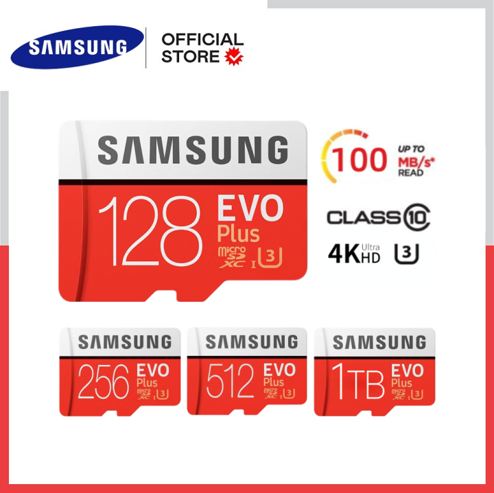 Samsung Evo Plus 128GB 256GB 512GB 1TB Micro SD Card Class 10 UHS-I U3 ...