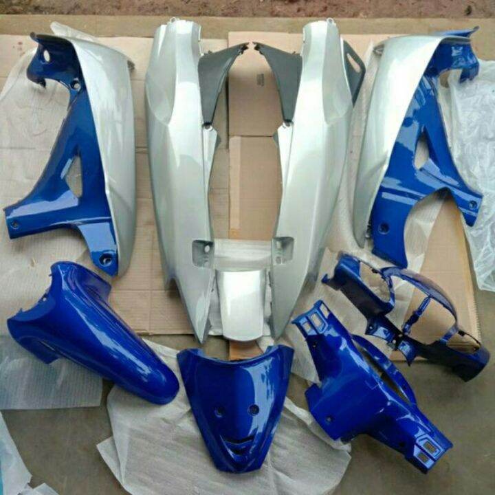 Cover Body Halus Full Sett Kharisma X Biru Silver Bodi Halus Fullset Karisma X Lazada