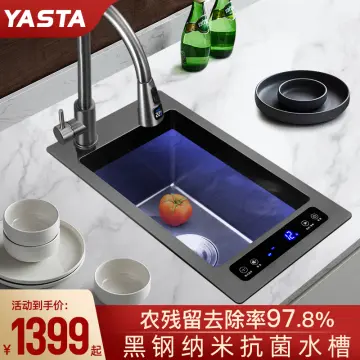 Ultrasonic Smart Kitchen Sink 304 Stainless Steel Sink Purifier Embedded  Fruit And Vegetable Cleaning Smart Sink With Cup Washer