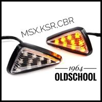 ไฟเลี้ยว Led สามเหลี่ยม 1คู่ สีใส(แบบแปะ)MSX,CBR,KSR