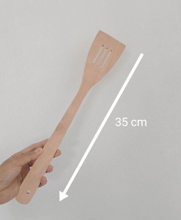 spatula kayu panjang / sutil kayu panjang / spatula lubang / solet kayu