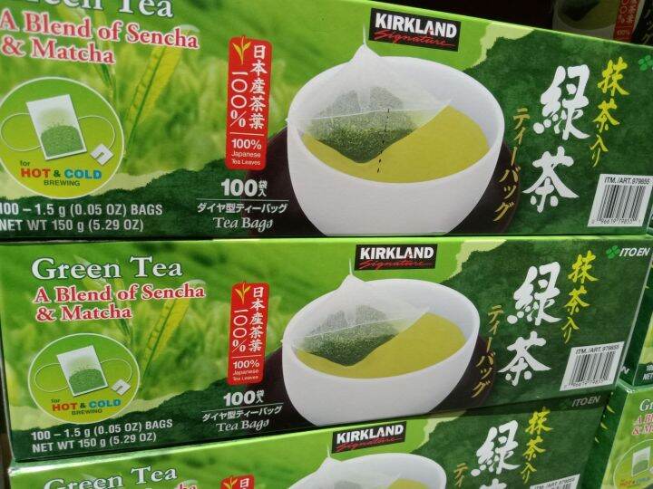 KIRKLAND SIGNATURE JAPANESE GREEN TEA 100CT TEA BAGS (21587) Lazada PH