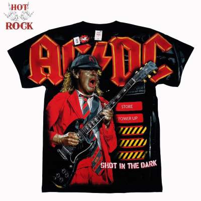 เสื้อวง AC DC รหัส OVP PM 030  ป้าย Hot Rock เสื้อวงดนตรี
