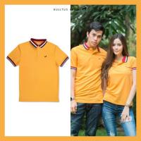 เสื้อโปโล bulltus brand สีเหลืองปกแดง (3 Tone Collection) มีถึงรอบอก 60 นิ้ว