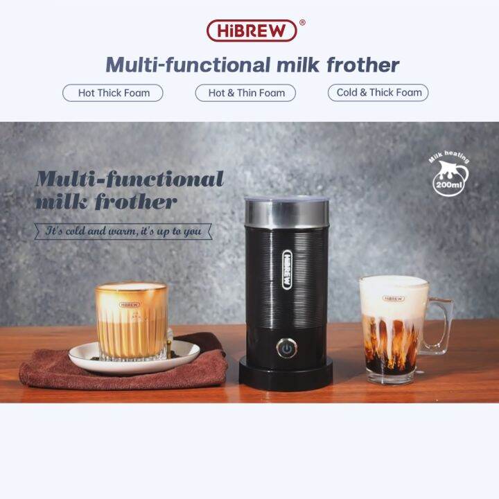 HiBREW Electric Milk Frother Frothing Foamer Chocolate Mixer Cold/Hot