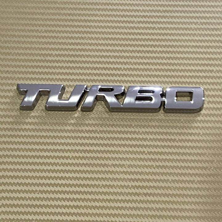 โลโก้-turbo-สีเงิน-งานโลหะ-ขนาด-1-8-x-13-cm-ราคาต่อชิ้น