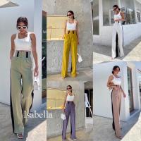 Isabella two-tone pants กางเกงขากระบอกใหญ่ทูโทน