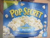 Pop Secret Microwave Popcorn Homestyle Butter เมล็ดข้าวโพดดิบรสเค็มและรสเนย ต้นตำหรับ สำหรับไมโครเวฟ 540กรัม