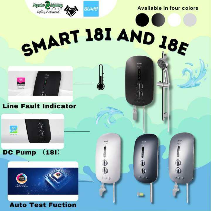 Alpha Water Heater with Pump Smart18i Heater Shower Water Heater Pump