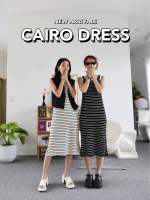 “ Cairo Dress “ เดรส แขนกุด ผ้าร่อง ลายขวางอย่างดี ไม่โป๊ ใส่แล้วผอมเพรียวทรงสวยคอมพลีทลุคนี้อย่างลงตัวสุดๆ  ไหมพรม