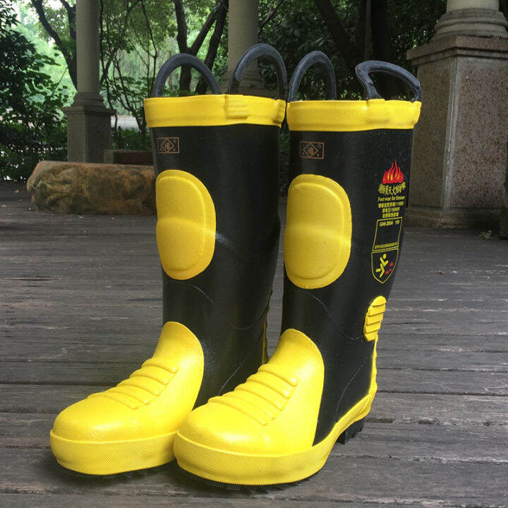 Firefighting Boots Waterproof Boots Steel Top Steel Bottom High Leg