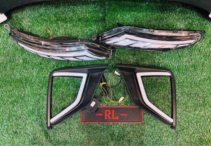 Mitsubishi xpander front head fog lamp cover light led bodykit foglamp