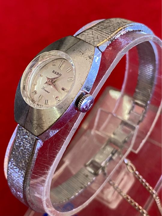 rado-durance-ระบบไขลาน-ตัวเรือนสแตนเลส-นาฬิกาผู้หญิง-มือสองของแท้