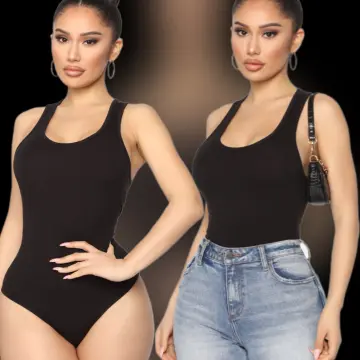 Shop Shein Basics Solid Form Fitted Bodysuit with great discounts and  prices online - Jan 2024