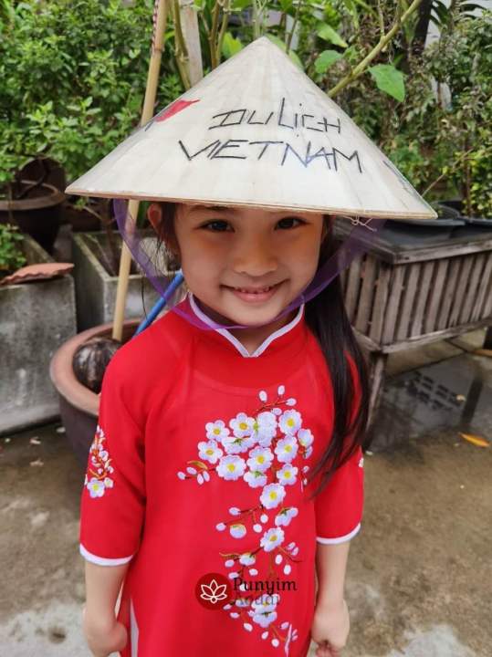 ชุดอ่าวหญ่ายเวียดนามเด็กผู้หญิง-สินค้าพร้อมส่งจากไทย-ชุดอาเซียนเวียดนาม