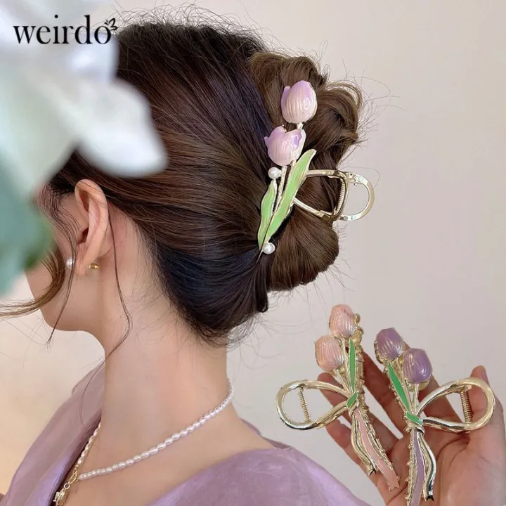Weirdo Tulip Hair Clips Tulips Flower Large Hair Accessories Claw Hairpins  For Women Girls 2023 Spring Summer Fashion Korean Non Slip Strong Hold  Metal Barrettes Clamps For Thick Thin Curly | Lazada PH