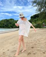 SPICIEST BEACHWEAR | Jakhya Beach Cover Up // White | เสื้อคลุม เดรส เสื้อคลุมชุดว่ายน้ำ เสื้อคลุมบิกินี่ ชุดไปทะเล