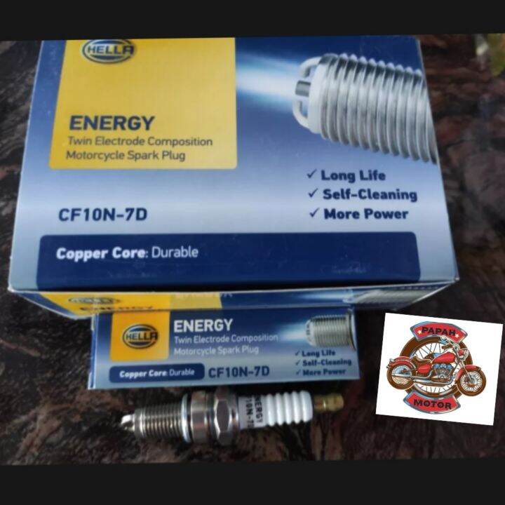 HELLA TWIN ELECTRODE SPARK PLUG CF10N 7D (honda tmx 125/ cg125 ,honda