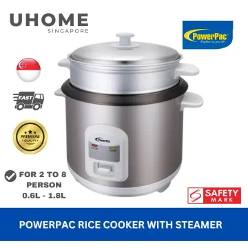 PowerPac Rice Cooker with Steamer 1L (PPRC64) 