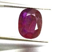 ทับทิม 3.06 กะรัต 10x8x3.8 มม. รูปไข่ พลอยธรรมชาติ 100% Ruby 3.06cts 10x8x3.8mm oval shape 100% natural gemstone