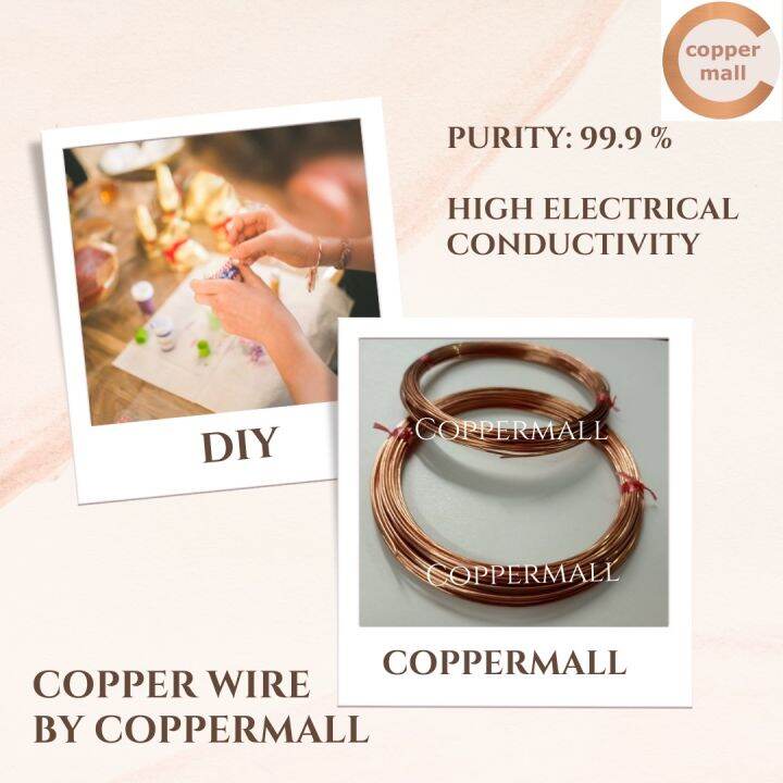 copper-wire-by-coppermall-ขนาด-swg-22-0-7-mm-ยาว-10-เมตร-ลวดทองแดง-ไม่อาบน้ำยา-ทองแดงแท้-99-9-นำไฟฟ้าได้ดี-ผลิตในไทย-มีสต็อคพร้อมส่ง-ส่งไว-non-enameled-copper-wire