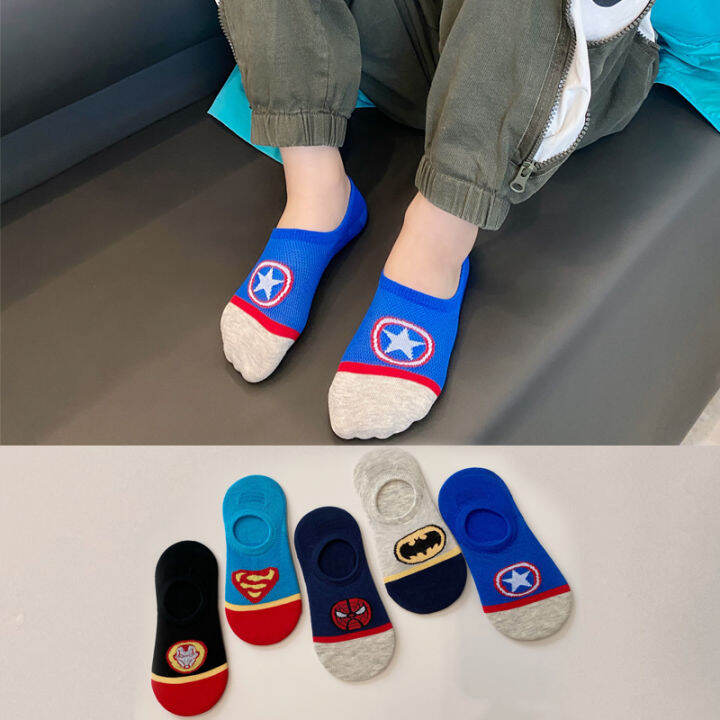 Children's Socks Summer Thin Mesh Breathable Boys' Boat Socks Children