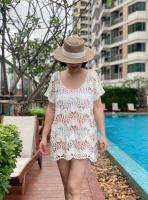 SPICIEST BEACHWEAR | Loni Beach Cover Up // White | เสื้อคลุม ชุดคลุมชุดว่ายน้ำ ชุดคลุมบิกินี่ ชุดไปทะเล