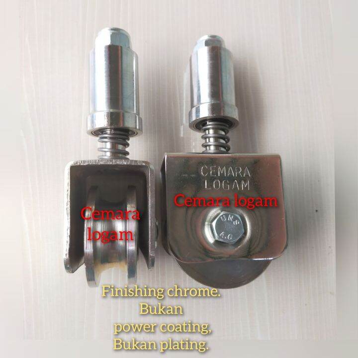 RODA SLIDING BESI SUPER AS chrome anti karat pintu pagar besi lipat dan