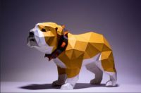 โมเดลกระดาษ 3D (180 แกรม) รูปสุนัข 33×22×50 cm