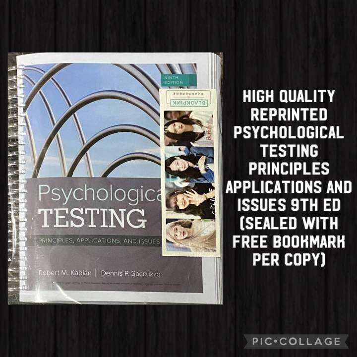 Kaplan Psychological Testing Principles Applications Issues 9th Ed